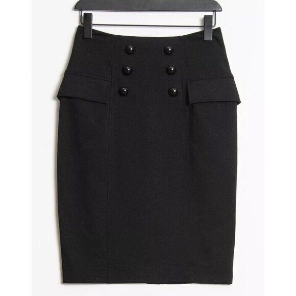 INC International‎ Concepts Black Knee Length Pencil Skirt - Picture 1 of 16